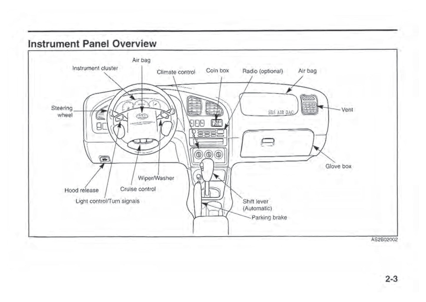 2001 Kia Sephia Owner's Manual | English