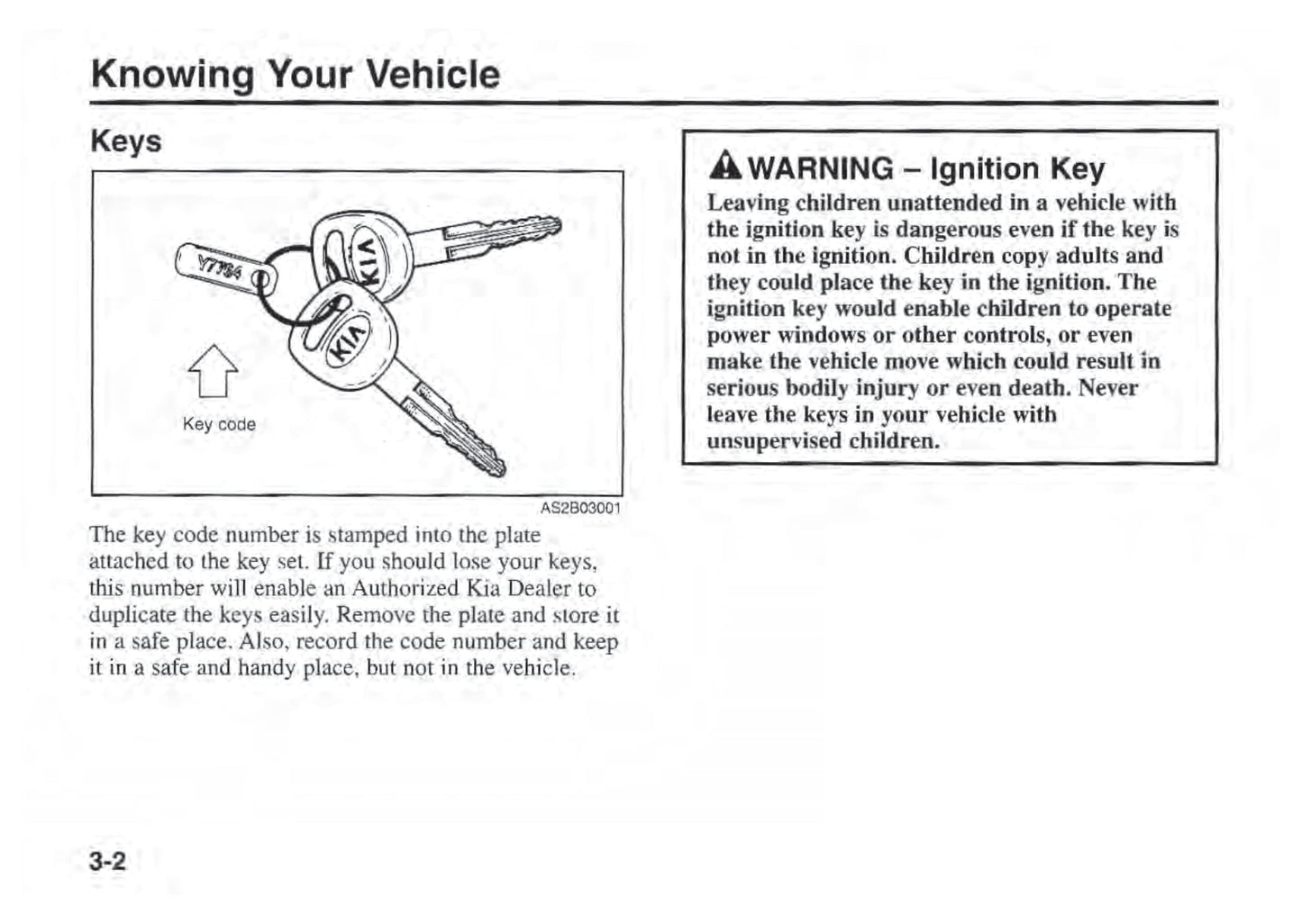 2001 Kia Sephia Owner's Manual | English