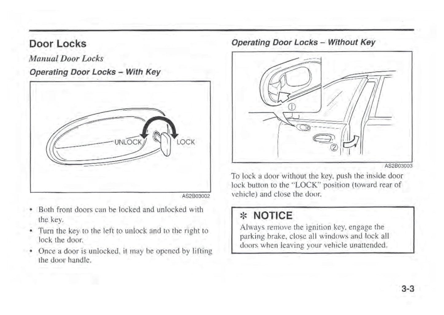 2001 Kia Sephia Owner's Manual | English