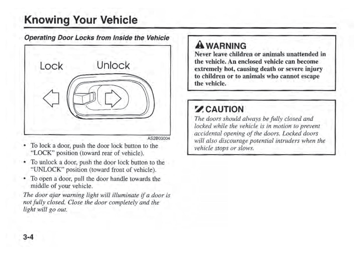 2001 Kia Sephia Owner's Manual | English