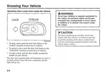 2001 Kia Sephia Owner's Manual | English