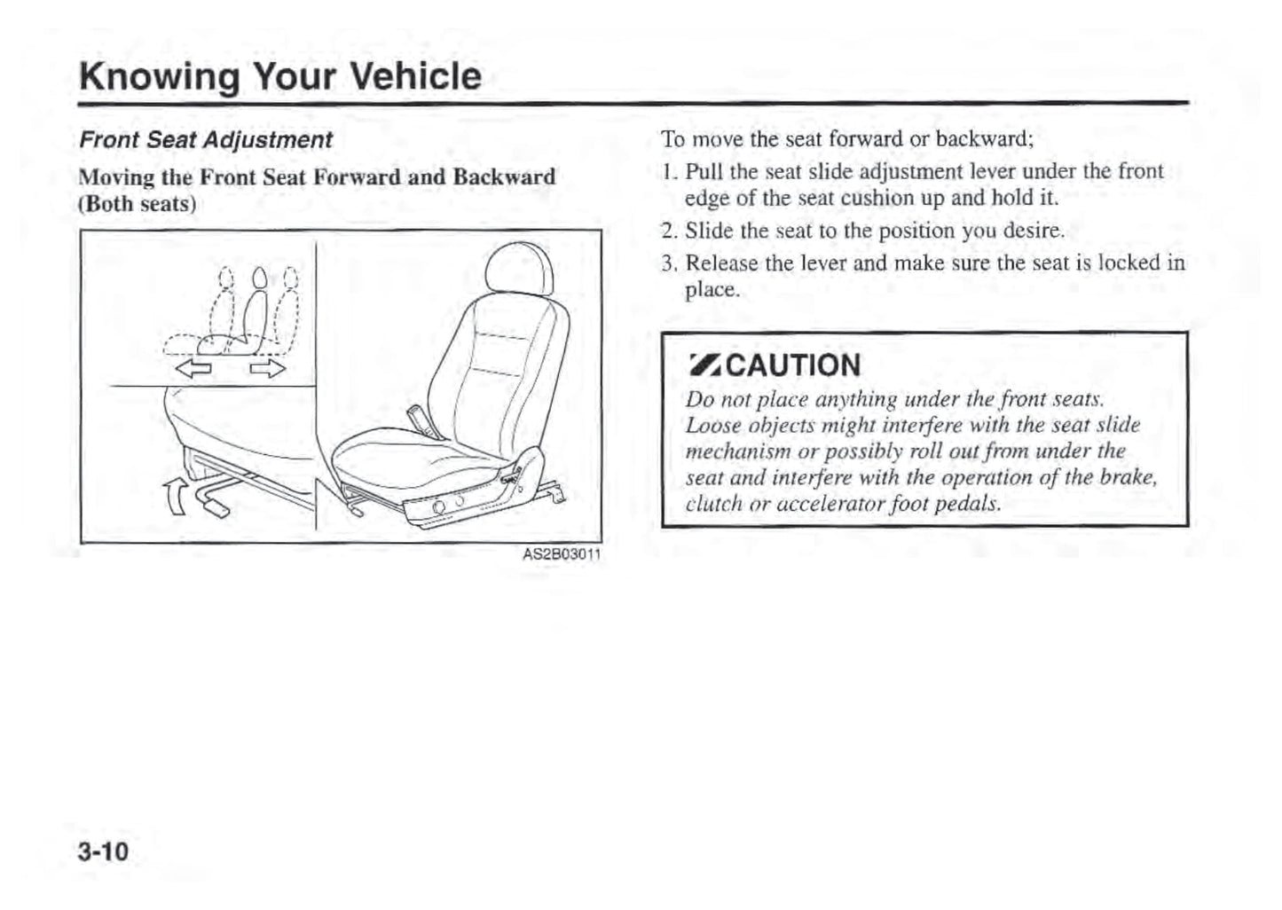 2001 Kia Sephia Owner's Manual | English