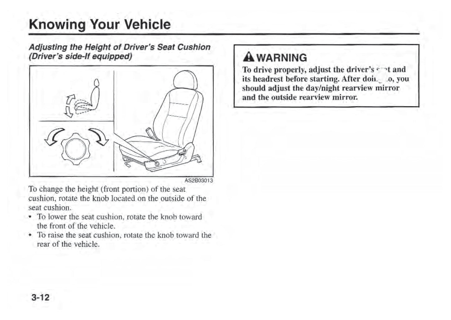 2001 Kia Sephia Owner's Manual | English