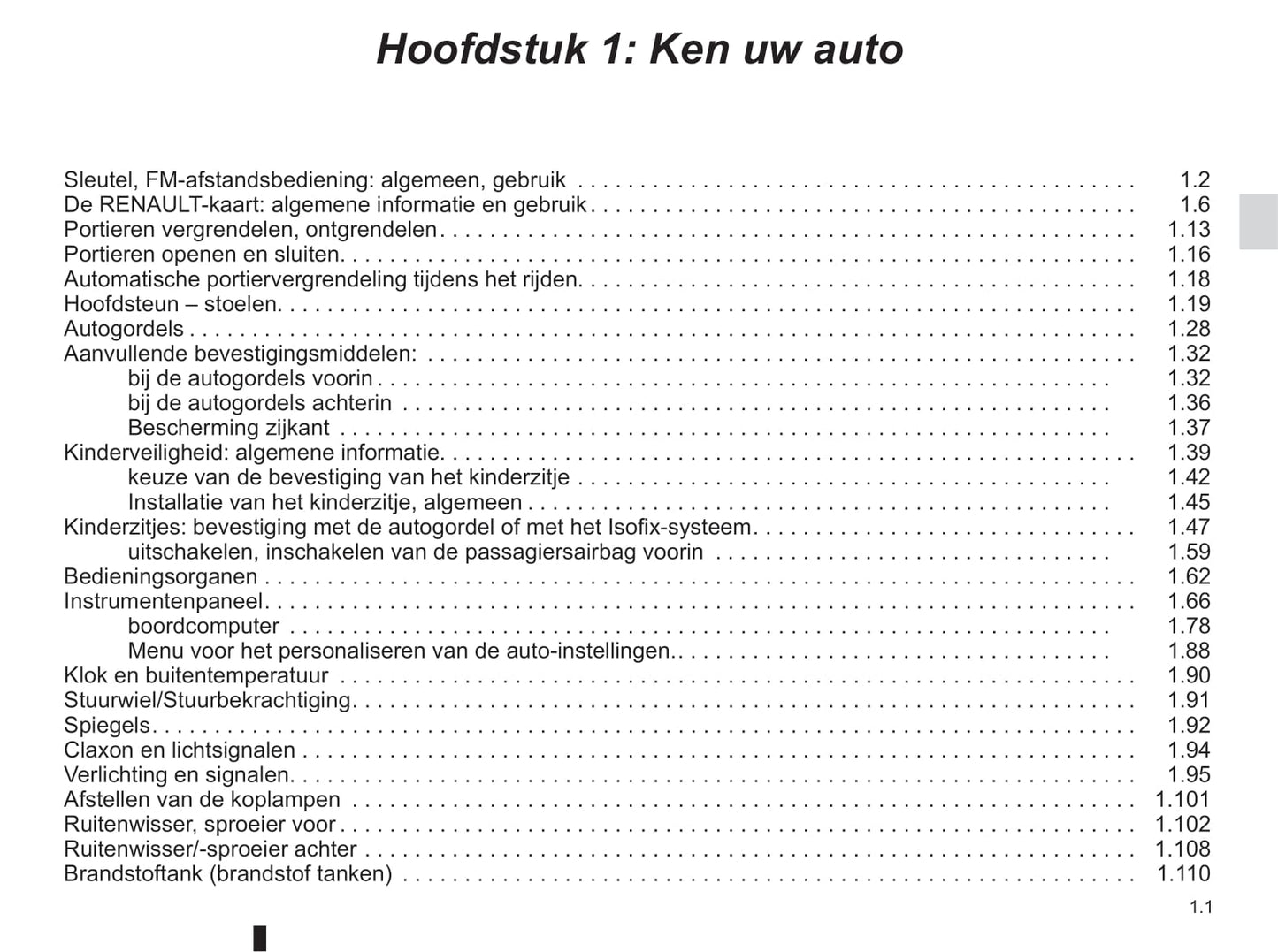 2016-2017 Renault Scénic/Grand Scénic Owner's Manual | Dutch