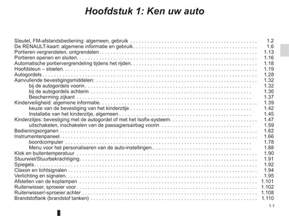 2016-2017 Renault Scénic/Grand Scénic Owner's Manual | Dutch