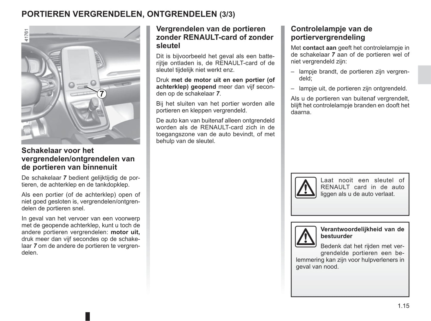 2016-2017 Renault Scénic/Grand Scénic Owner's Manual | Dutch