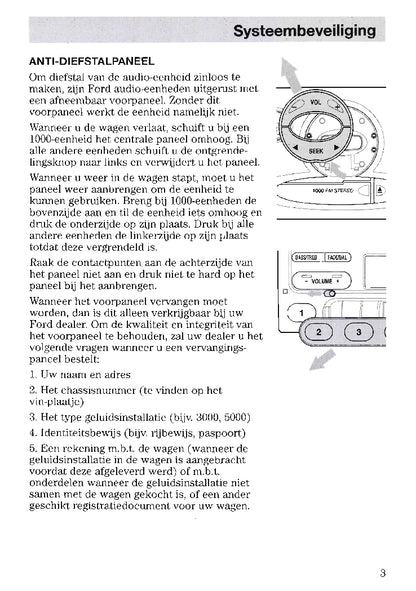 Ford Audio Handleiding 1996