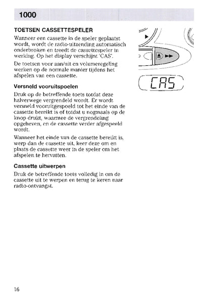 Ford Audio Handleiding 1996