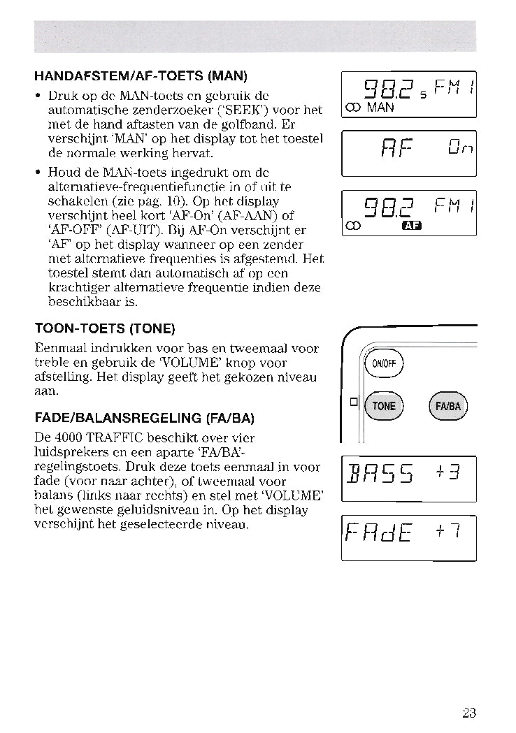 Ford Audio Handleiding 1996