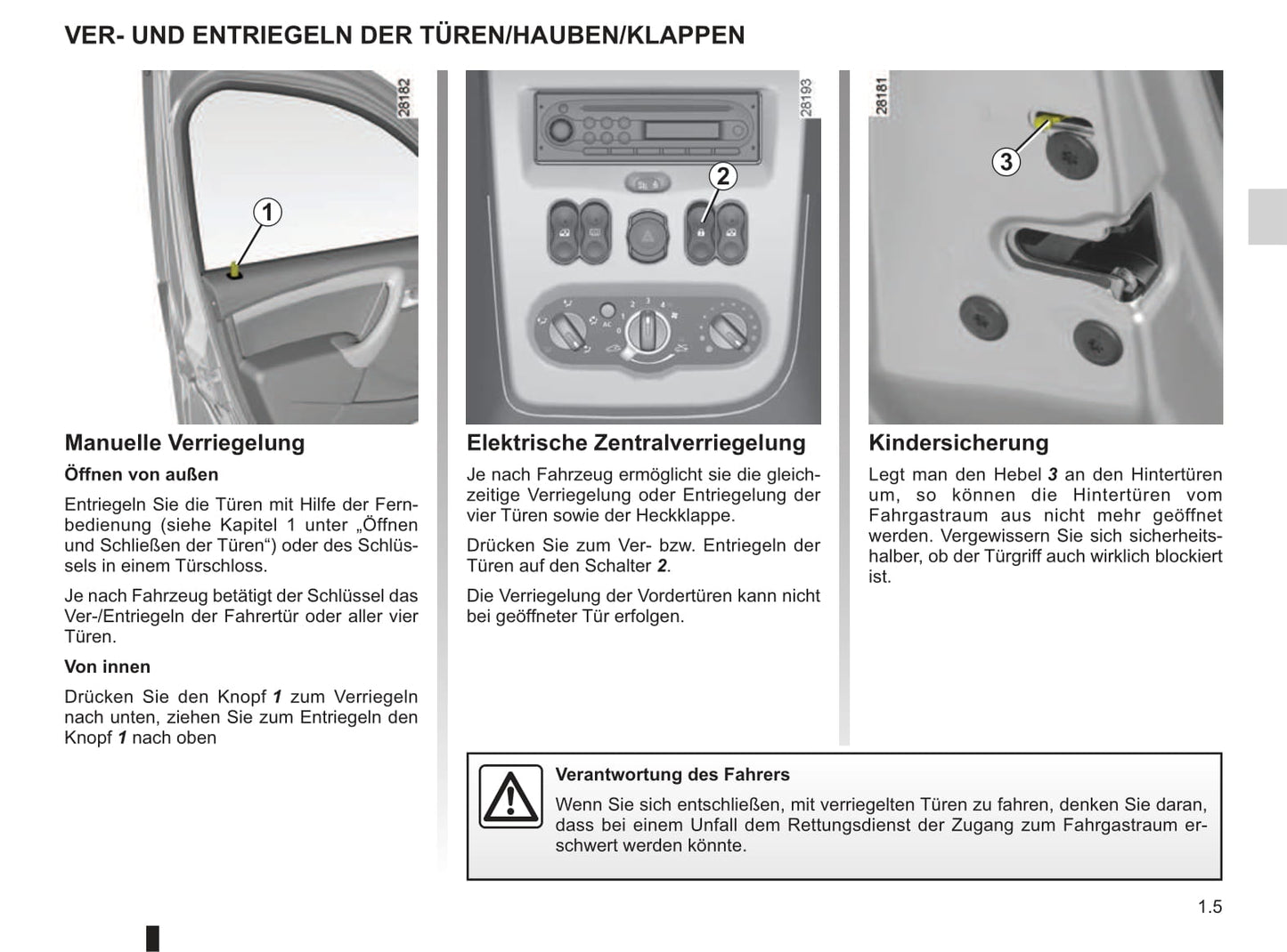 2010-2014 Dacia Duster Bedienungsanleitung | Deutsch