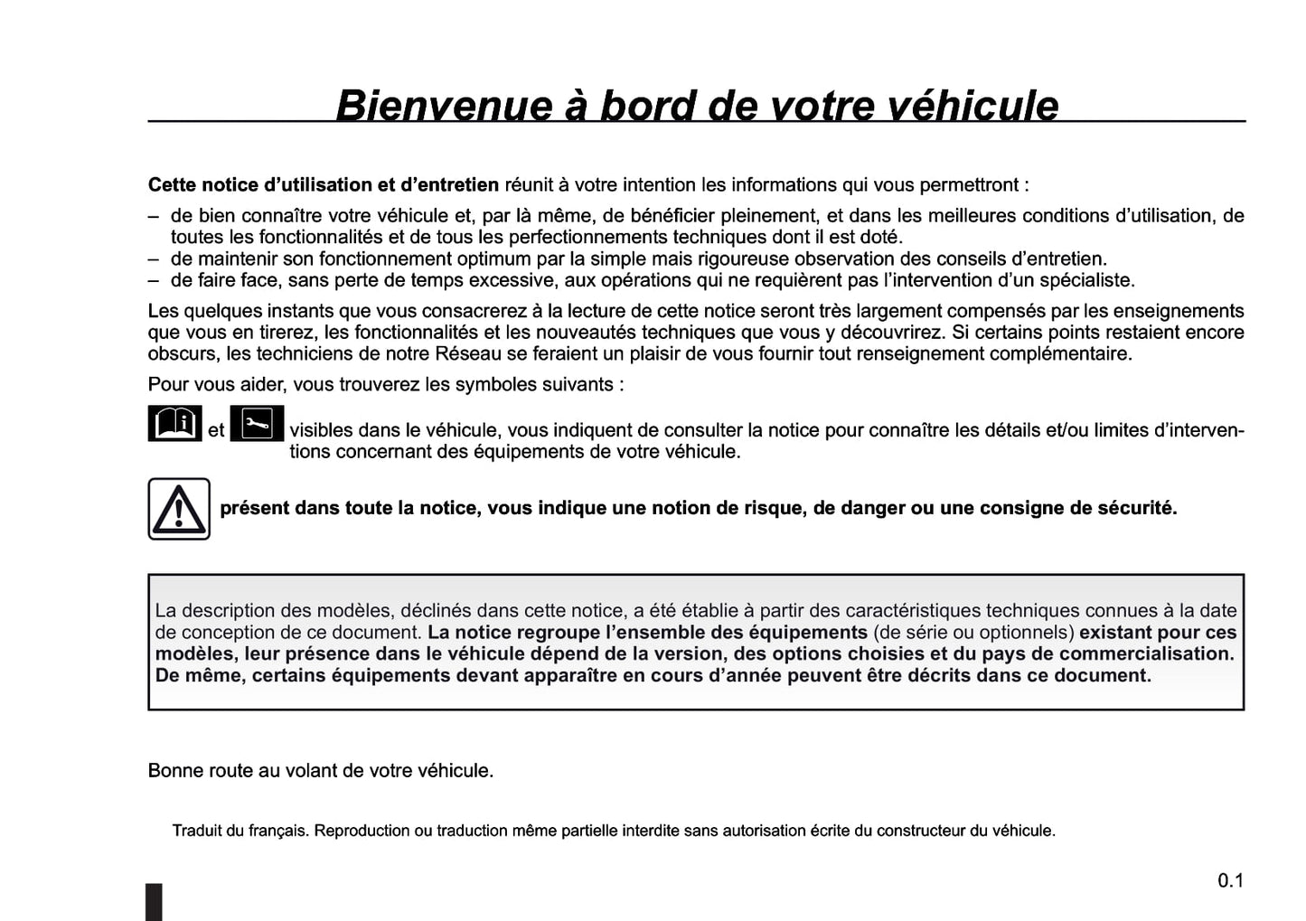 2018-2019 Renault Trafic Owner's Manual | French