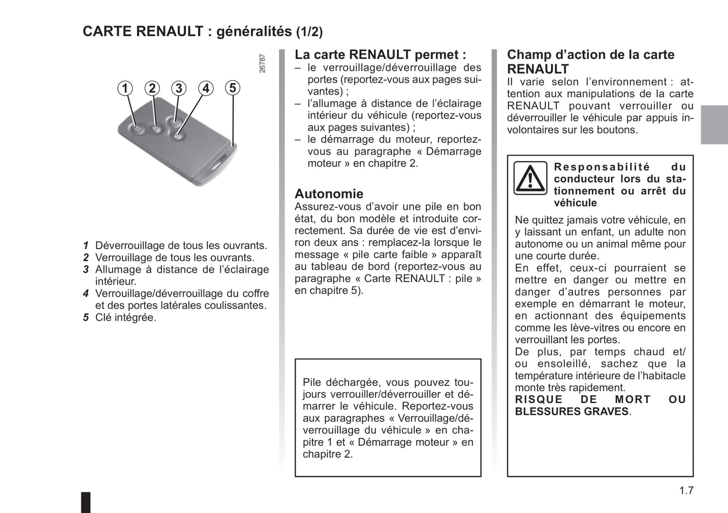 2018-2019 Renault Trafic Owner's Manual | French