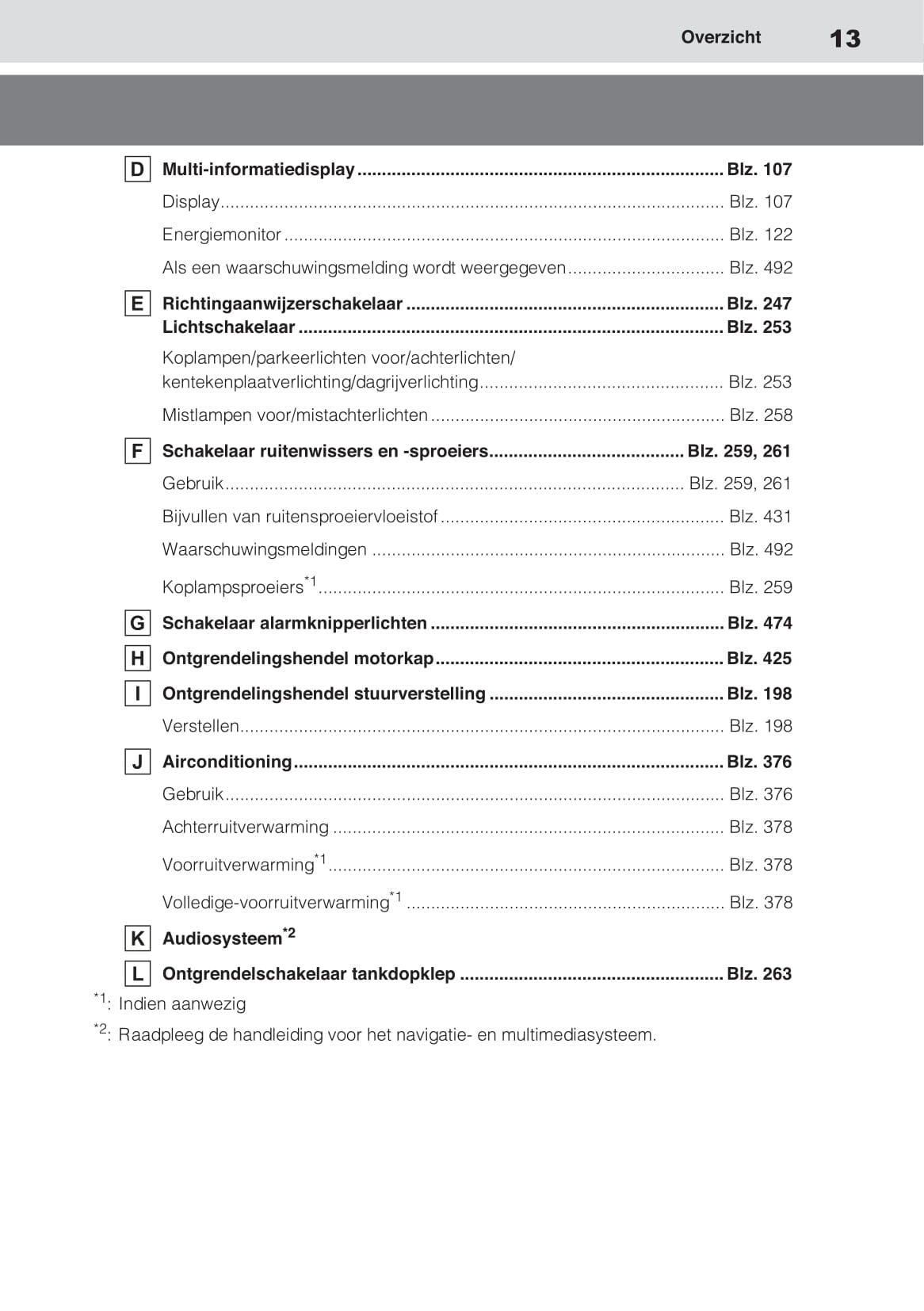 2020-2021 Toyota Highlander Hybrid Owner's Manual | Dutch