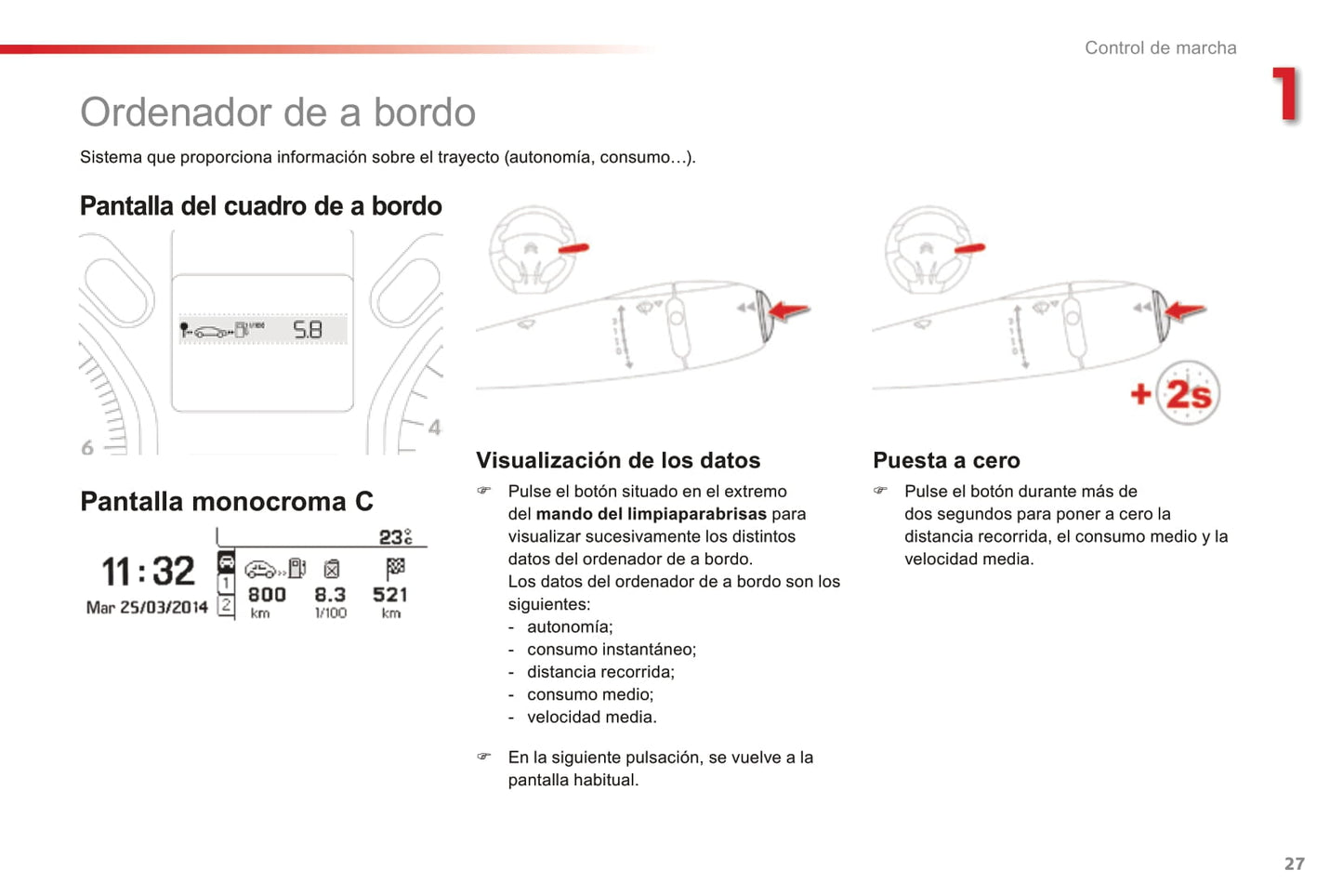 2016-2017 Citroën C-Elysée Owner's Manual | Spanish