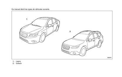 2017 Subaru Legacy/Outback Owner's Manual | French