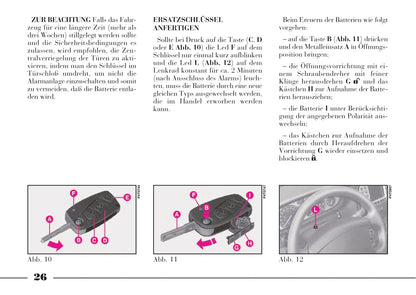 2001-2005 Lancia Lybra Gebruikershandleiding | Duits