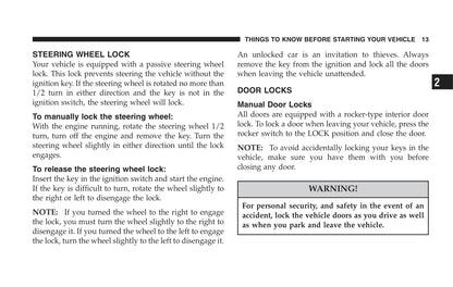 2005 Dodge Neon SRT-4 Owner's Manual | English