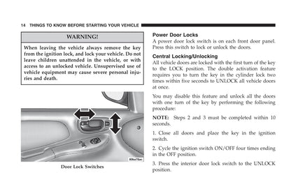 2005 Dodge Neon SRT-4 Owner's Manual | English