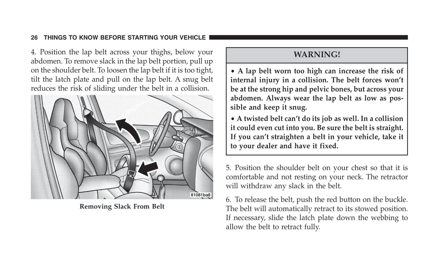 2005 Dodge Neon SRT-4 Owner's Manual | English