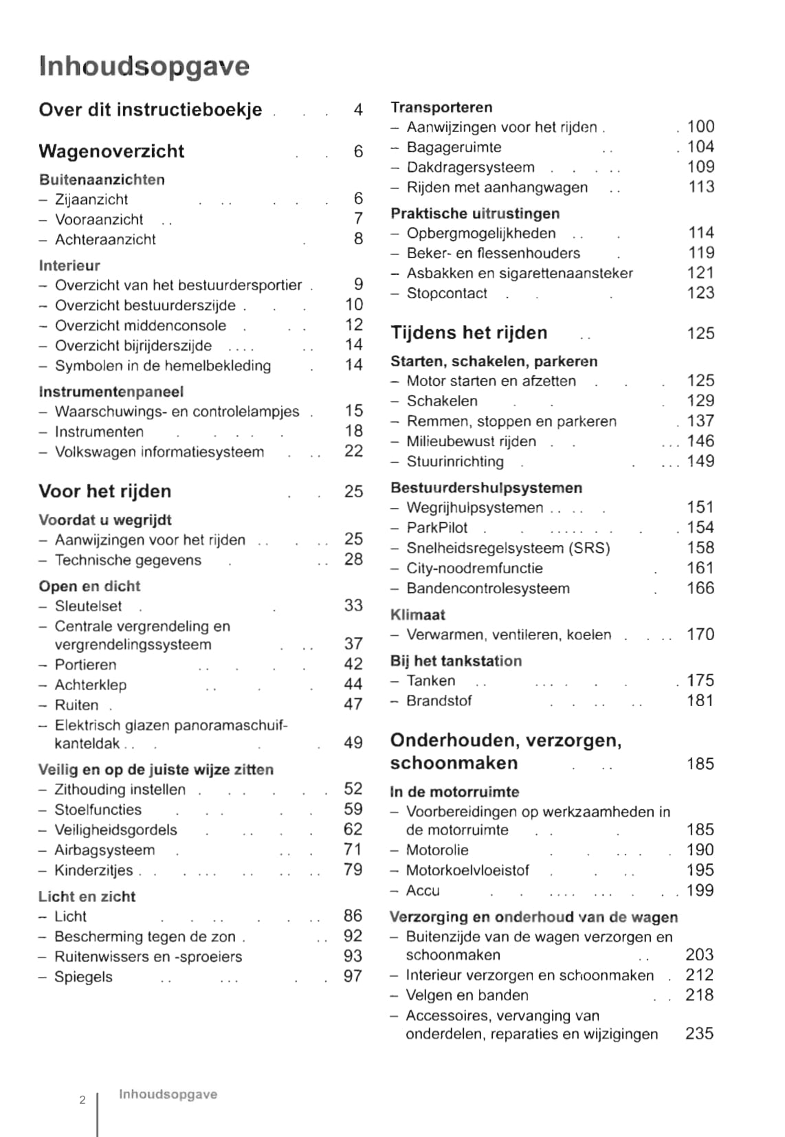 2012-2016 Volkswagen Up Owner's Manual | Dutch