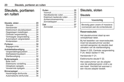 2018 Opel Mokka/Mokka X Owner's Manual | Dutch