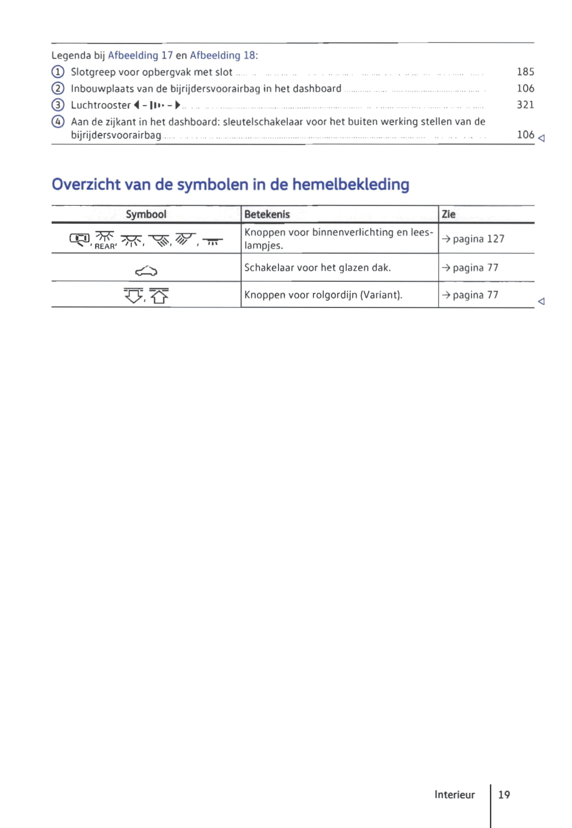 2014-2019 Volkswagen Passat Owner's Manual | Dutch