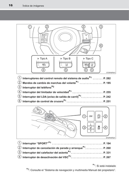 2016 Toyota Yaris Owner's Manual | Spanish