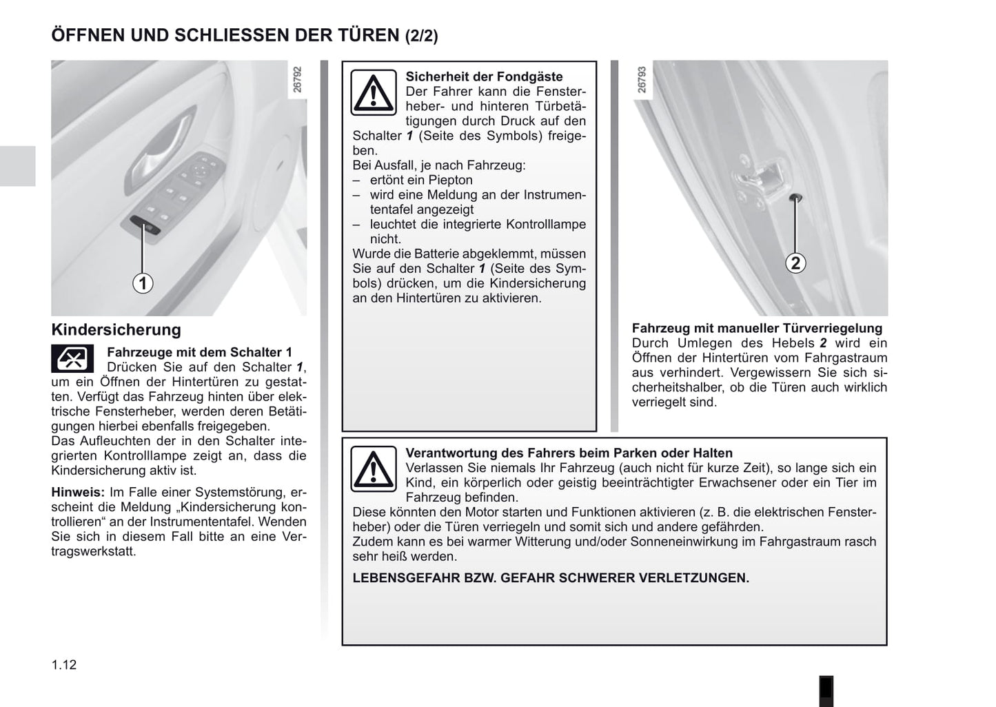 2012-2013 Renault Laguna Owner's Manual | German