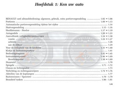 2005-2006 Renault Mégane Grandtour Owner's Manual | Dutch