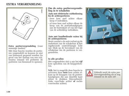 2005-2006 Renault Mégane Grandtour Owner's Manual | Dutch