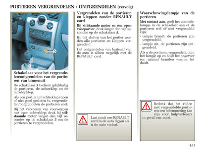 2005-2006 Renault Mégane Grandtour Owner's Manual | Dutch