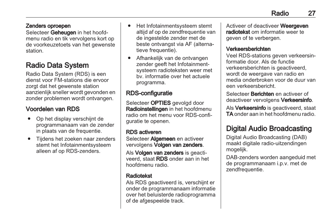 Opel Mokka / Mokka-e Infotainment Handleiding 2020 - 2023