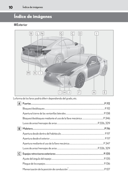 2018-2019 Lexus RC Manuel du propriétaire | Espagnol