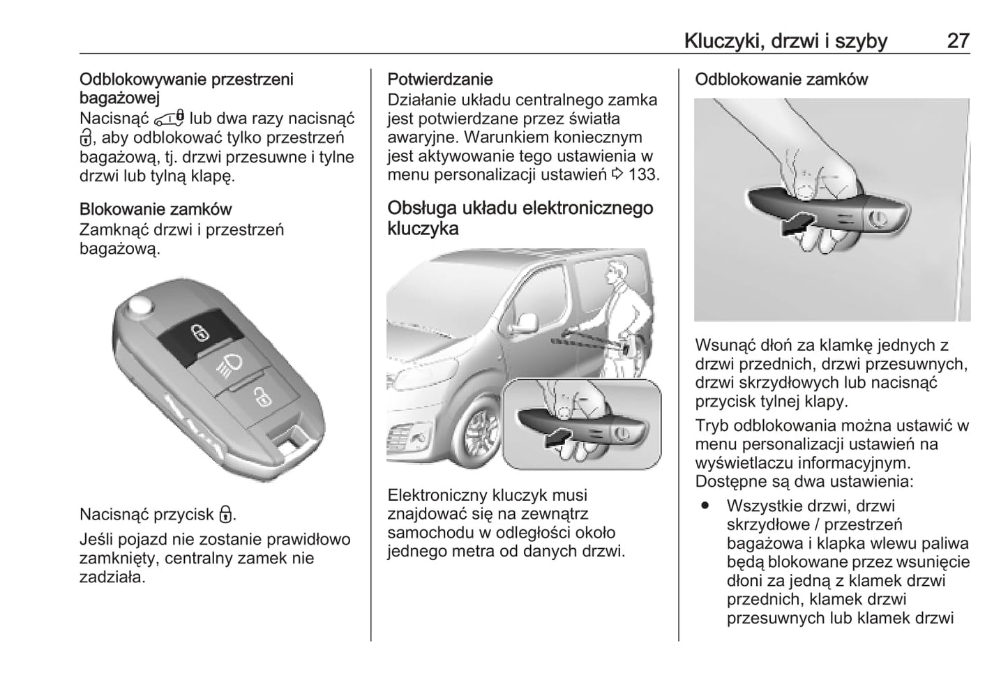 2020-2021 Opel Zafira Life Bedienungsanleitung | Polnisch