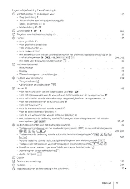 2015-2019 Volkswagen Passat GTE Owner's Manual | Dutch