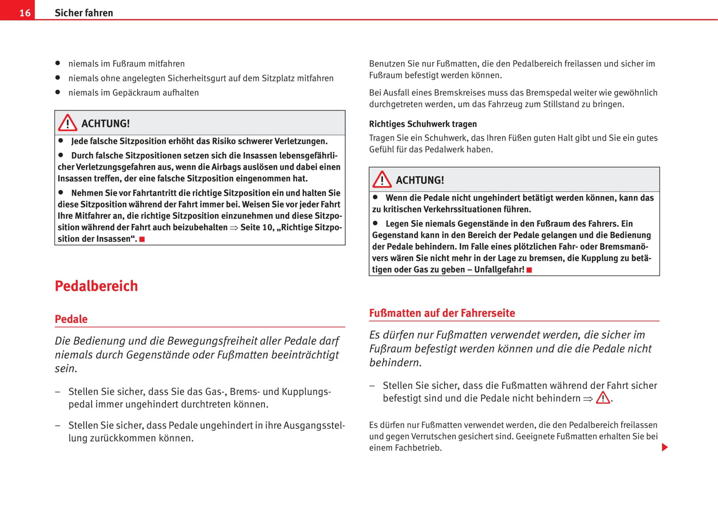 2008-2009 Seat Altea Owner's Manual | German