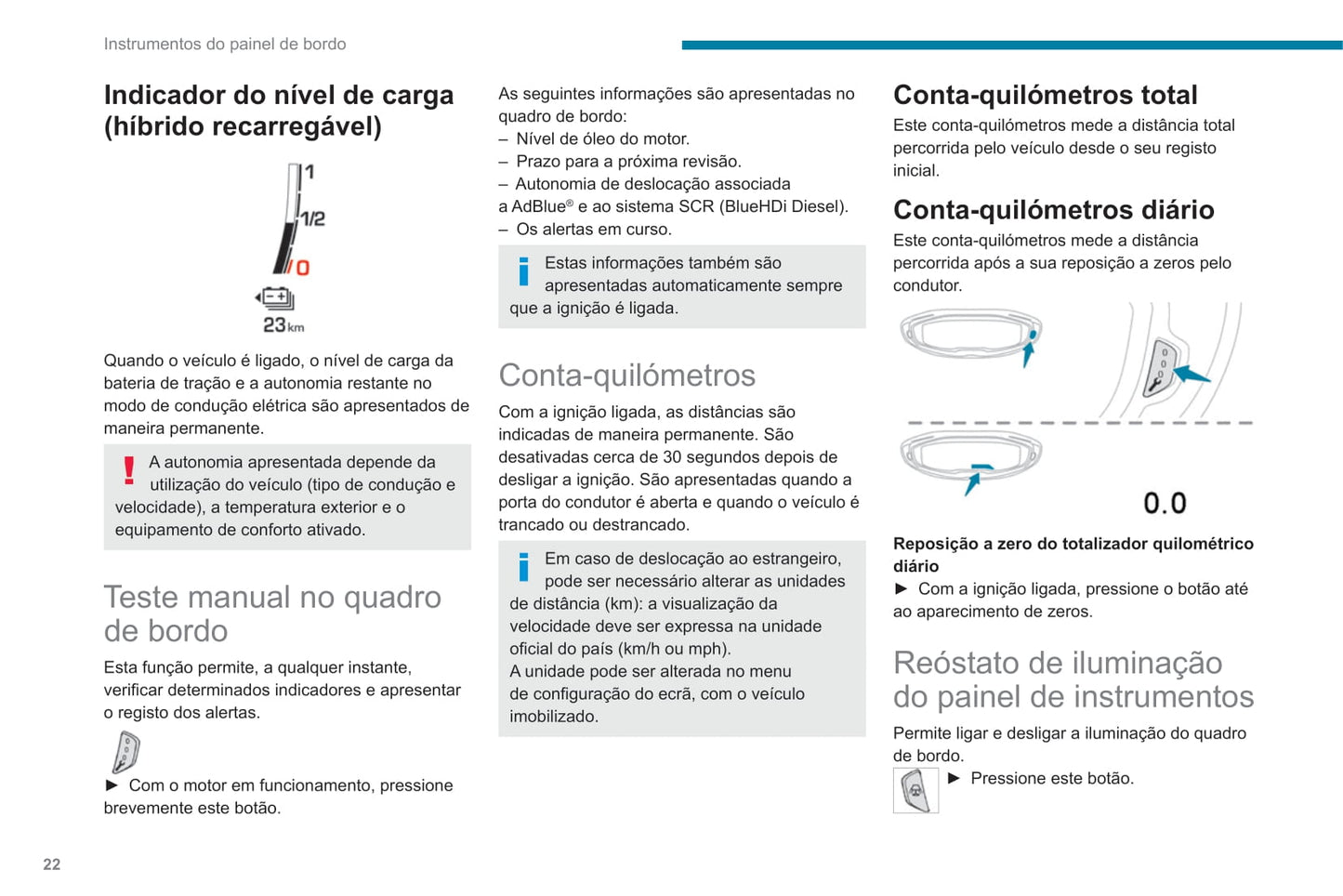 2020-2022 Peugeot 3008/5008/3008 Hybrid/3008 HYbrid4 Owner's Manual | Portuguese