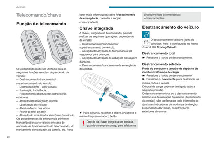 2020-2022 Peugeot 3008/5008/3008 Hybrid/3008 HYbrid4 Owner's Manual | Portuguese