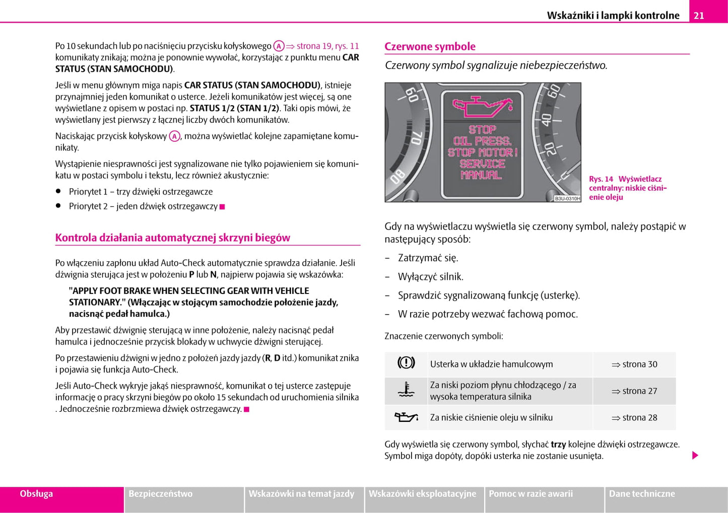 2007-2008 Skoda Superb Owner's Manual | Polish