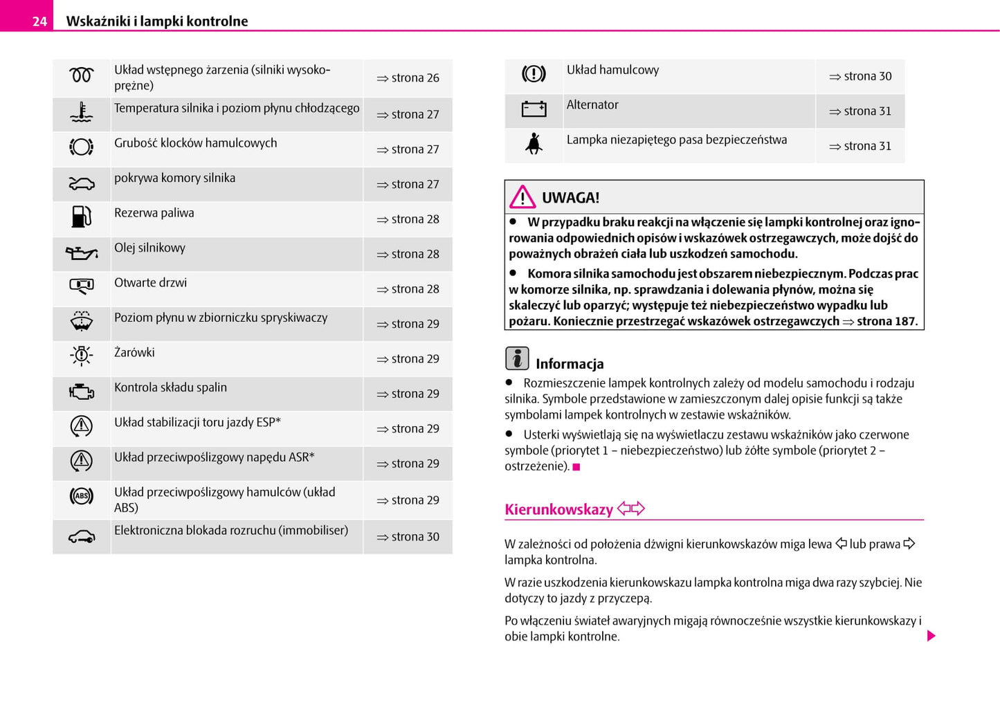 2007-2008 Skoda Superb Owner's Manual | Polish