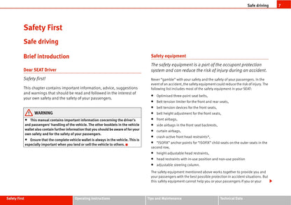 2005-2006 Seat Leon Owner's Manual | English