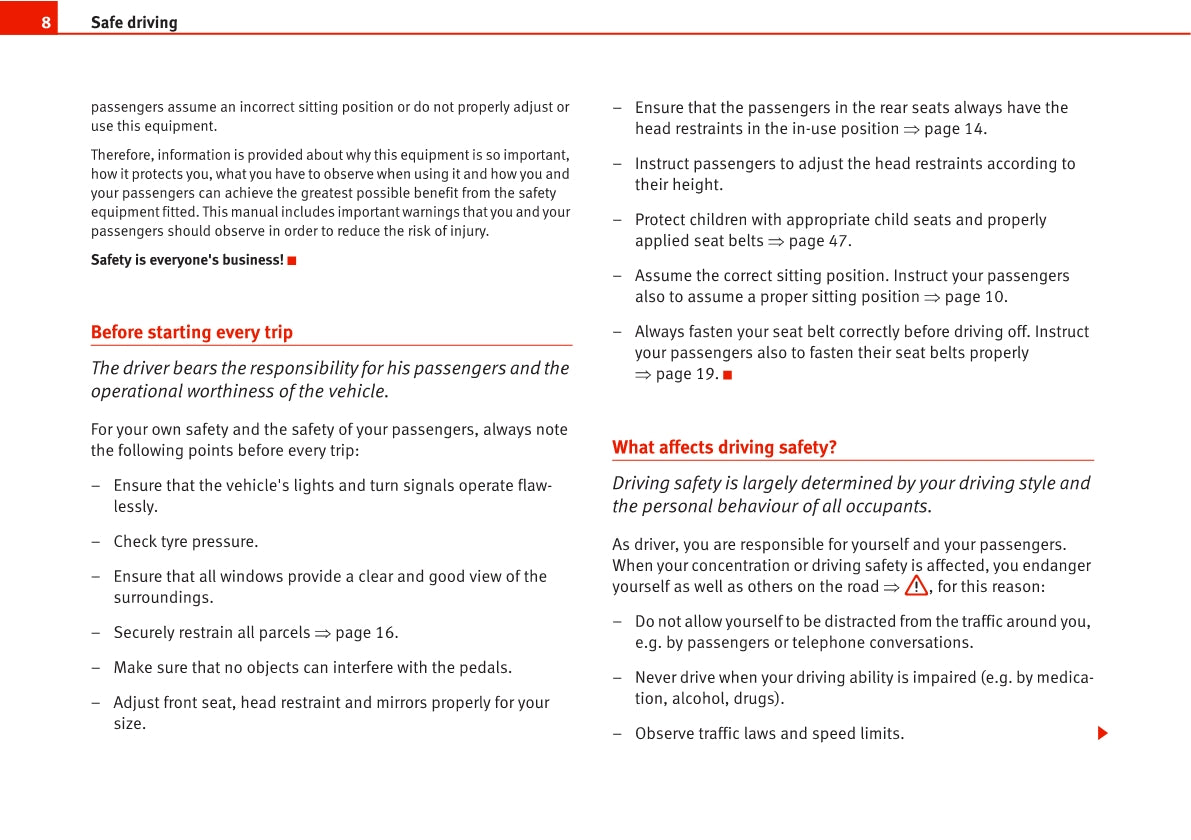 2005-2006 Seat Leon Owner's Manual | English