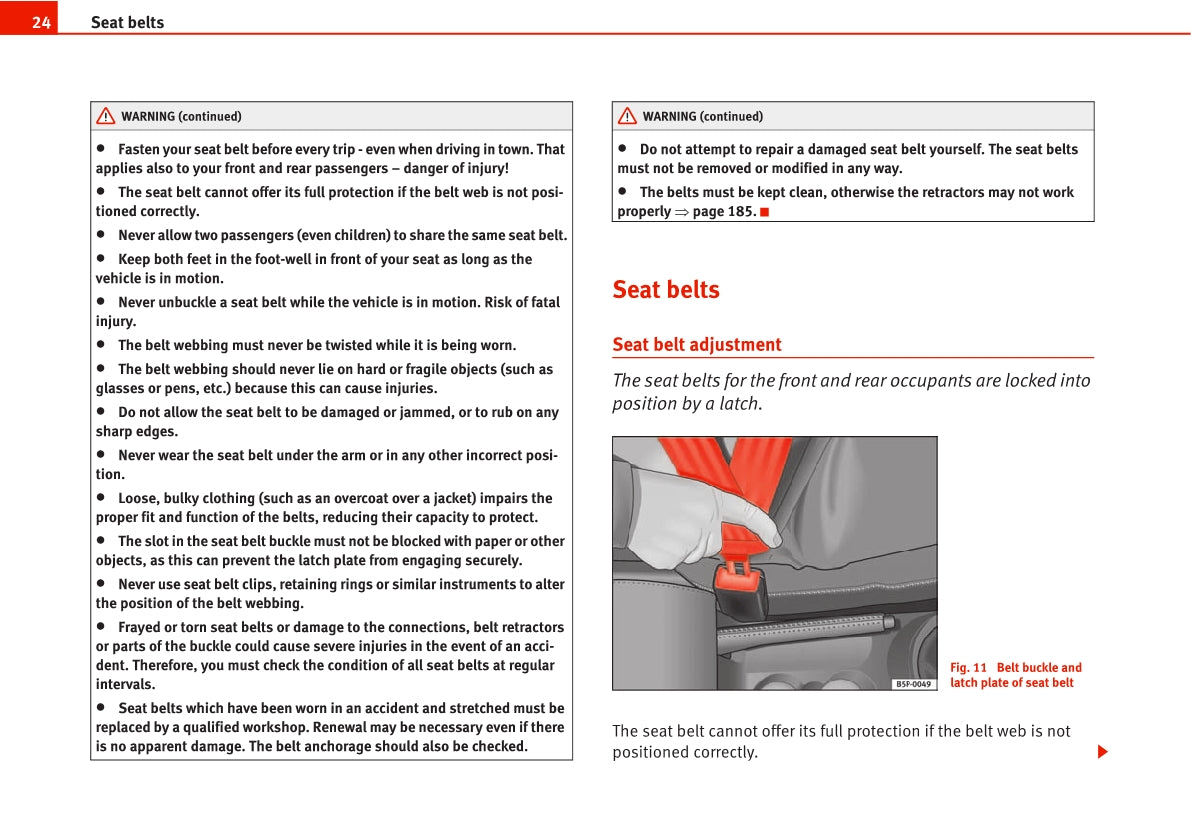 2005-2006 Seat Leon Owner's Manual | English