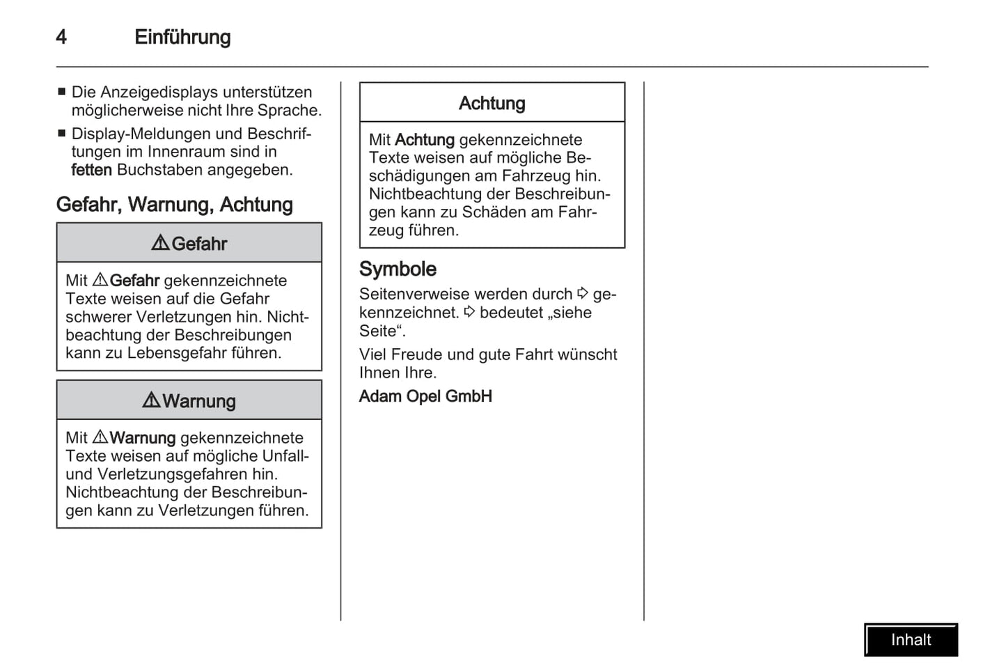 2009-2010 Opel Astra Owner's Manual | German