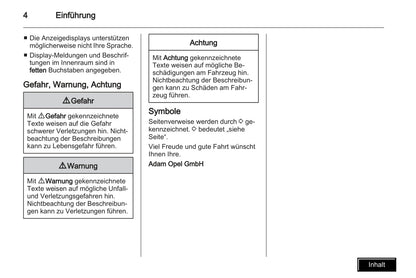 2009-2010 Opel Astra Owner's Manual | German