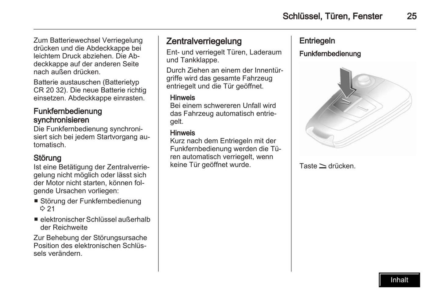 2009-2010 Opel Astra Owner's Manual | German