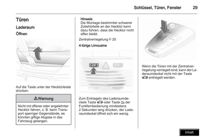 2009-2010 Opel Astra Owner's Manual | German