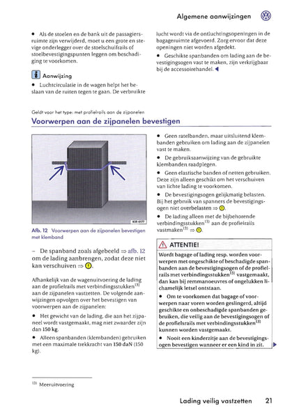 2009-2016 Volkswagen Caravelle/Multivan/Transporter Owner's Manual | Dutch