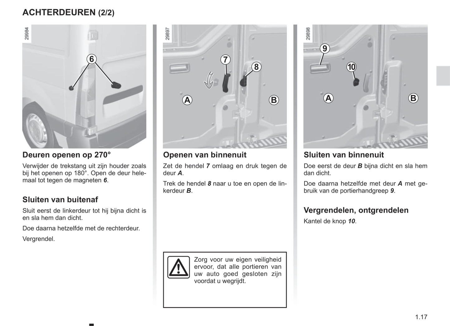 2016-2017 Renault Master Owner's Manual | Dutch