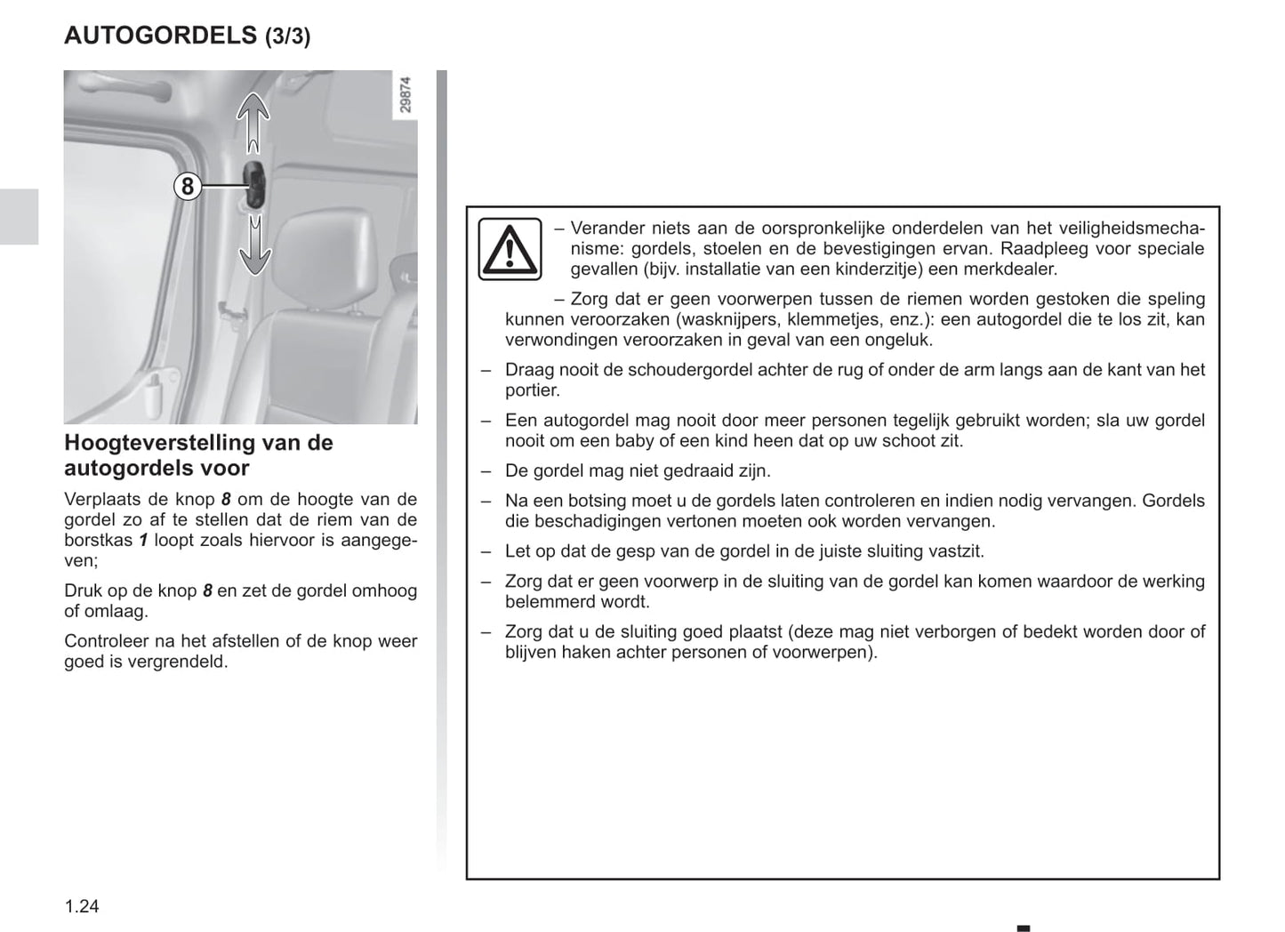 2016-2017 Renault Master Owner's Manual | Dutch